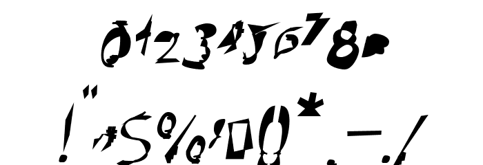 Broken Bold Oblique Font OTHER CHARS