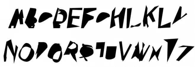 Broken Bold Oblique Schriftart Groß