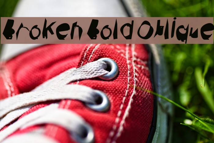 Broken Bold Oblique Font examples