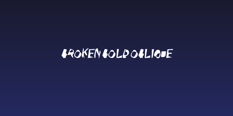 Broken Bold Oblique Social Header