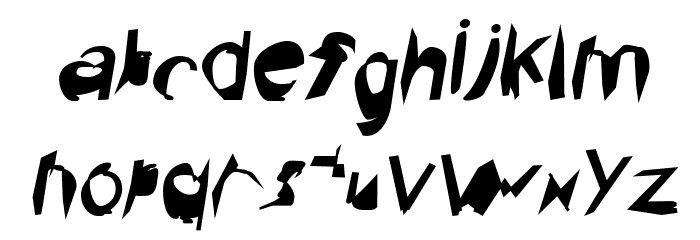 Broken Bold Oblique Font LOWERCASE