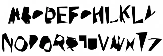 Broken Bold Шрифта ВЕРХНИЙ
