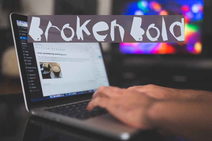 Broken Bold Font examples