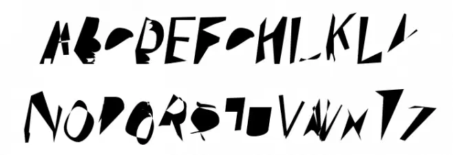 Broken Condensed Oblique Шрифта ВЕРХНИЙ