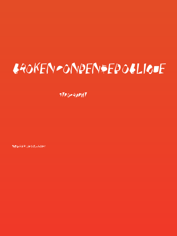 Broken Condensed Oblique Poster