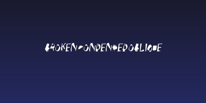 Broken Condensed Oblique Social Header