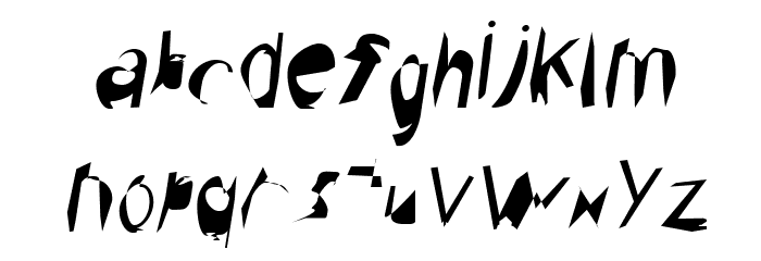 Broken Condensed Oblique Font LOWERCASE