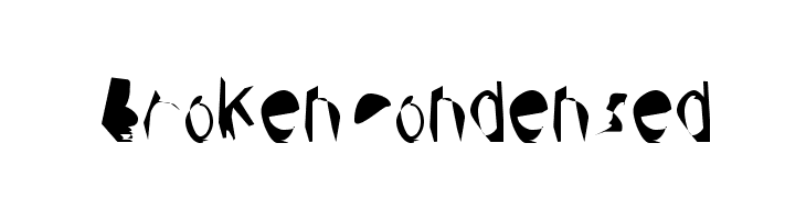 Broken Condensed  Free Fonts Download