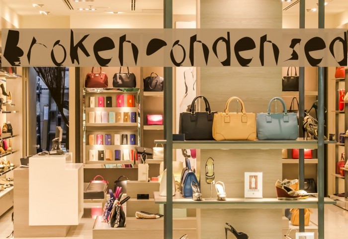 Broken Condensed Font examples