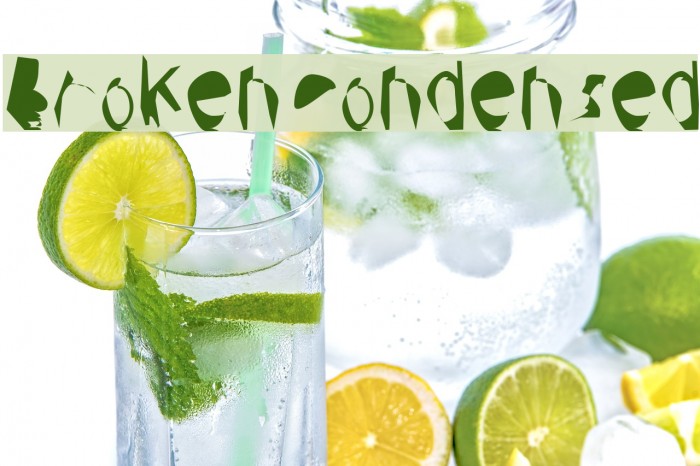 Broken Condensed Font examples