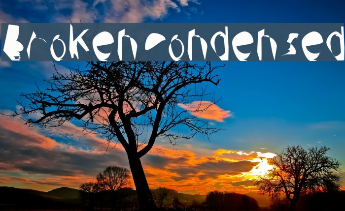 Broken Condensed Font examples