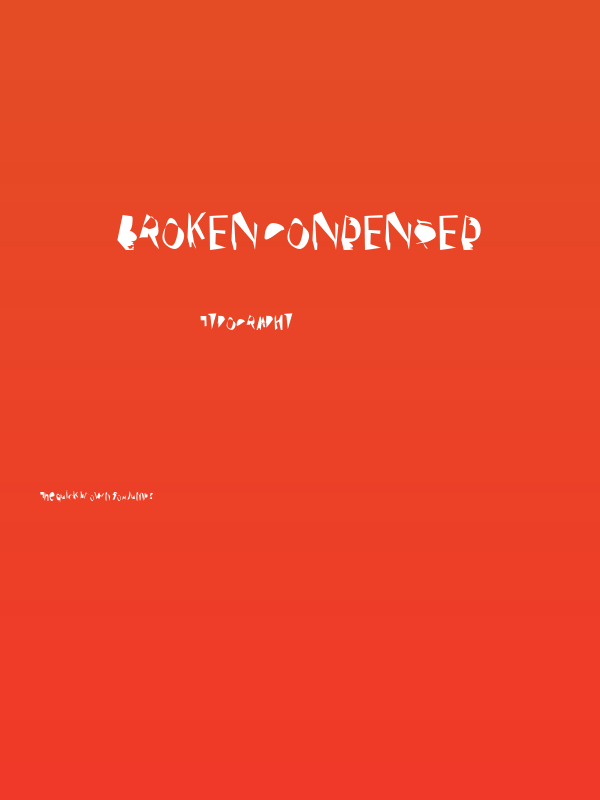 Broken Condensed Poster