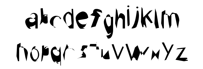 Broken Condensed Font LOWERCASE