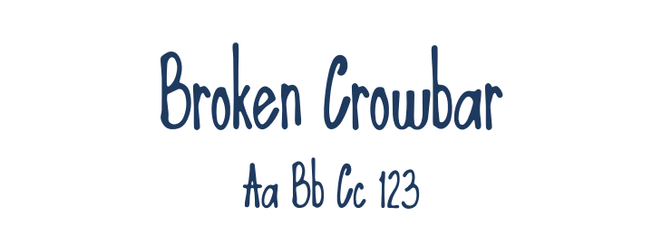 Broken Crowbar Font Preview