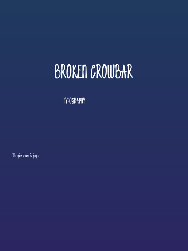 Broken Crowbar Poster