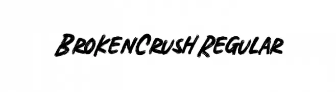 Broken Crush Regular  नि: शुल्क फ़ॉन्ट्स डाउनलोड