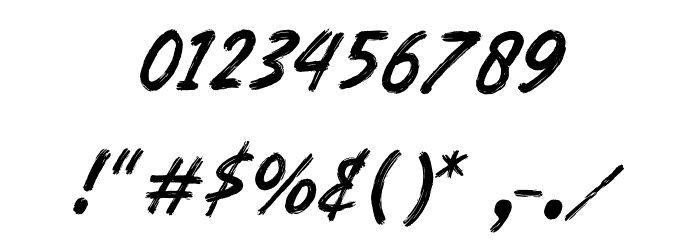 Broken Crush Regular Font OTHER CHARS