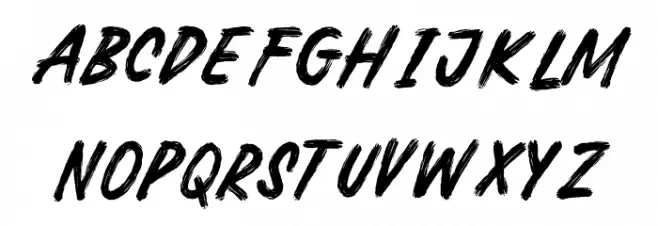 Broken Crush Regular Font Litere mari