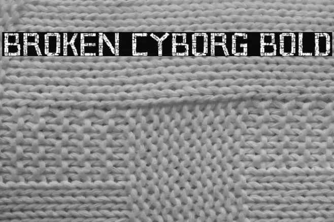 Broken Cyborg Bold Font examples