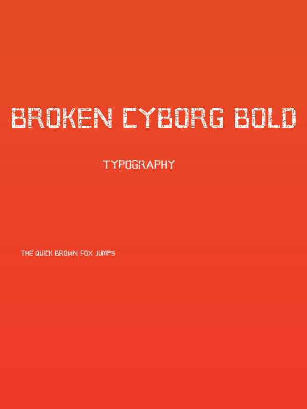 Broken Cyborg Bold Poster