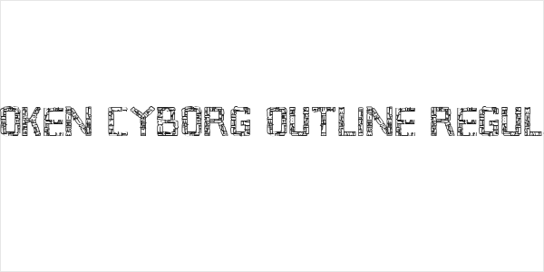 Broken Cyborg Outline Regular Logo