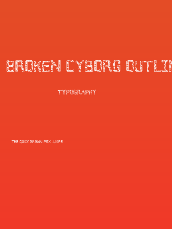 Broken Cyborg Outline Regular Poster