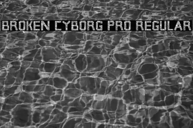 Broken Cyborg Pro Regular Font examples