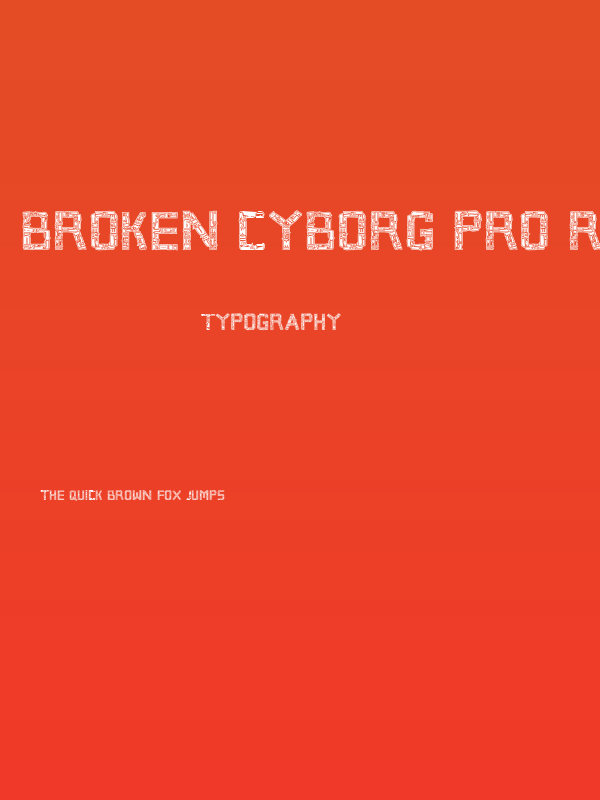 Broken Cyborg Pro Regular Poster