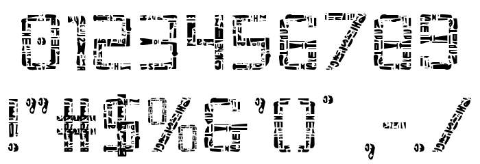 Broken Cyborg Regular Font OTHER CHARS