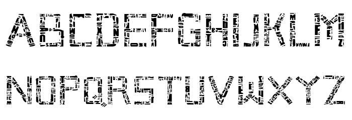 Broken Cyborg Regular Font LOWERCASE