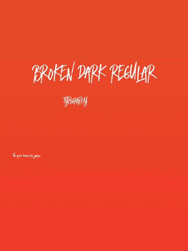 Broken Dark Regular Poster