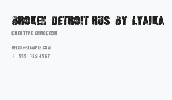 Broken Detroit(RUS BY LYAJKA) Business Card