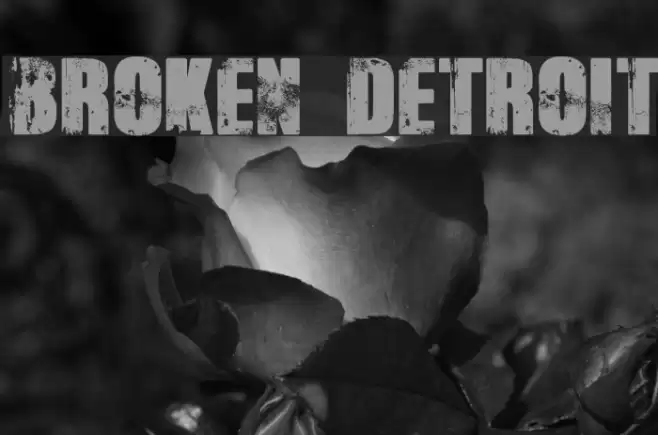 Broken Detroit Font examples