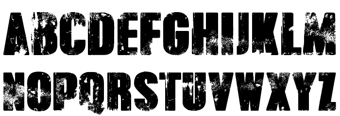Broken Detroit Font LOWERCASE