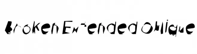 Broken Extended Oblique  नि: शुल्क फ़ॉन्ट्स डाउनलोड