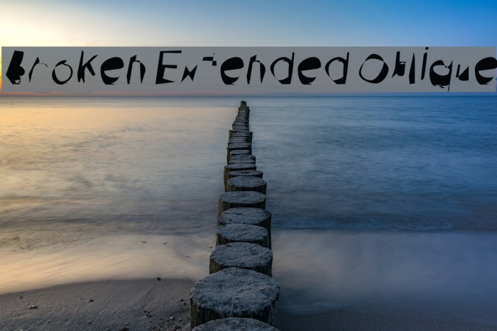 Broken Extended Oblique Font examples