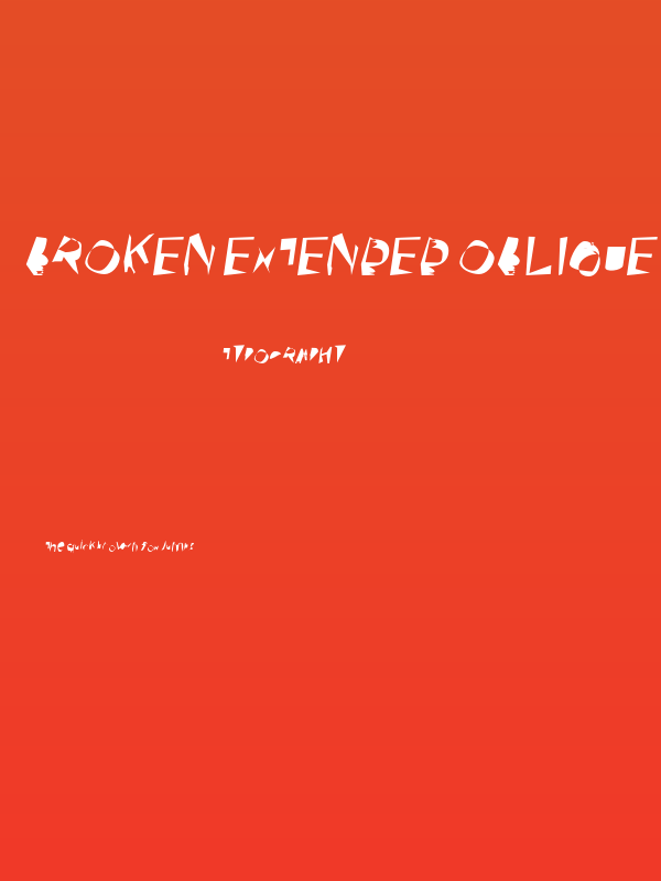 Broken Extended Oblique Poster