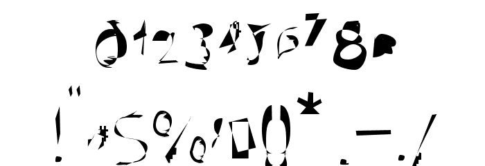 Broken Extended Font OTHER CHARS