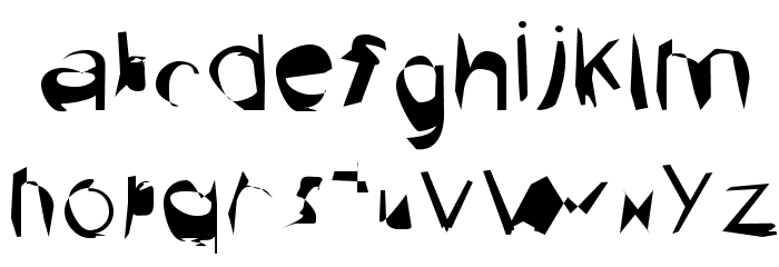 Broken Extended Font LOWERCASE