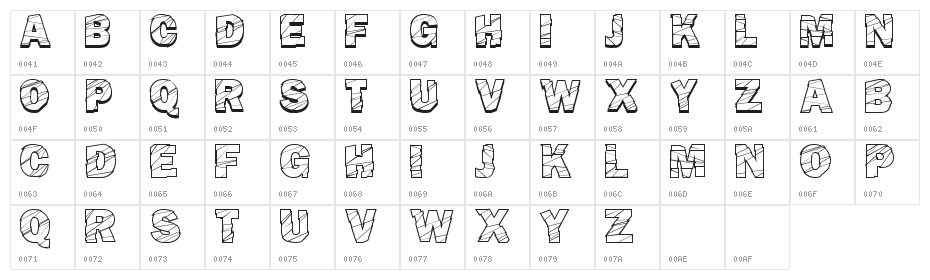 Broken Fluid Character Map