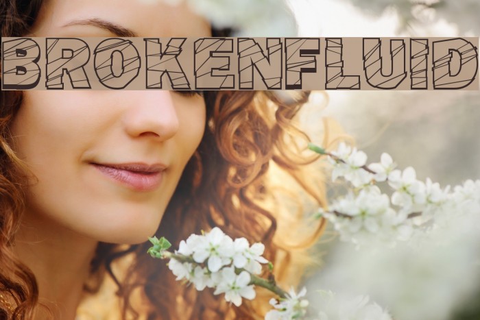 Broken Fluid Font examples