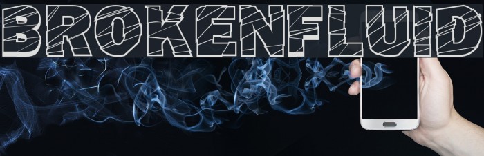 Broken Fluid Font examples