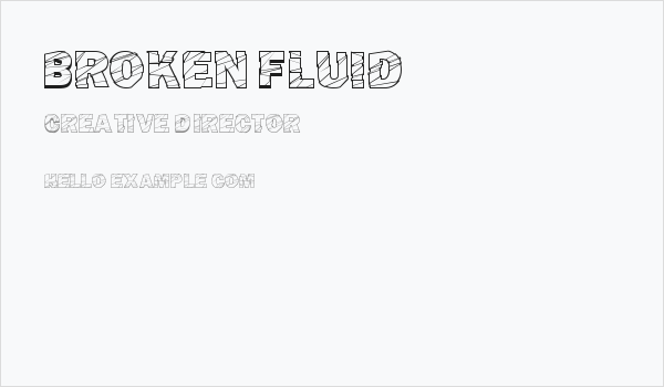 Broken Fluid Business Card