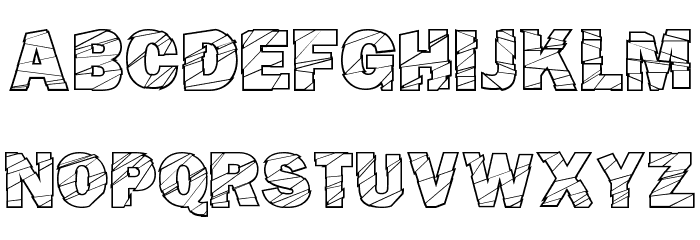 Broken Fluid Font LOWERCASE