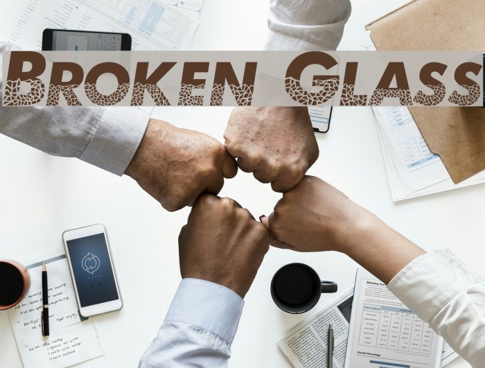 Broken Glass Font examples