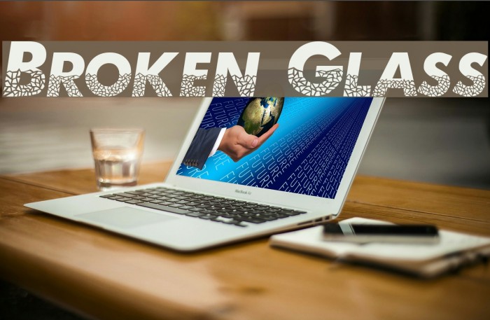 Broken Glass Font examples