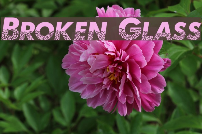 Broken Glass Font examples