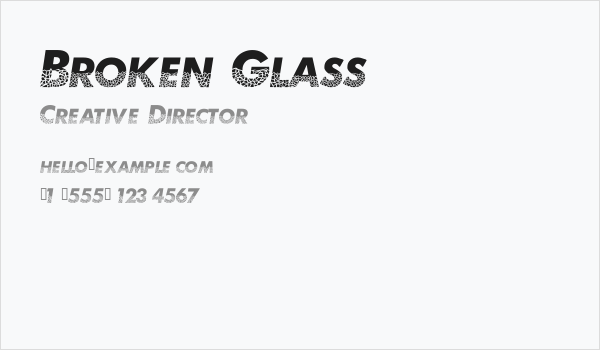 Broken Glass Business Card