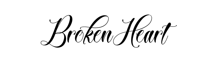 Broken Heart  les polices de caractères gratuit tlcharger