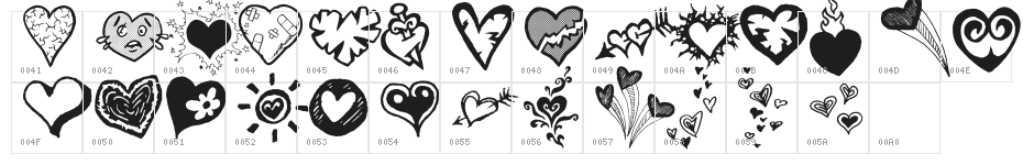 Broken Hearts Character Map